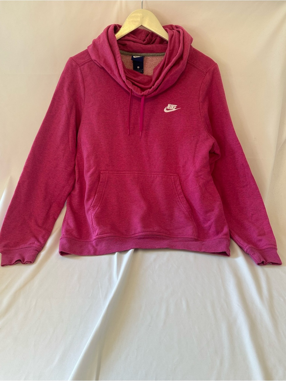 Nike Women's Magenta Funnel Neck Pullover Sweatshirt